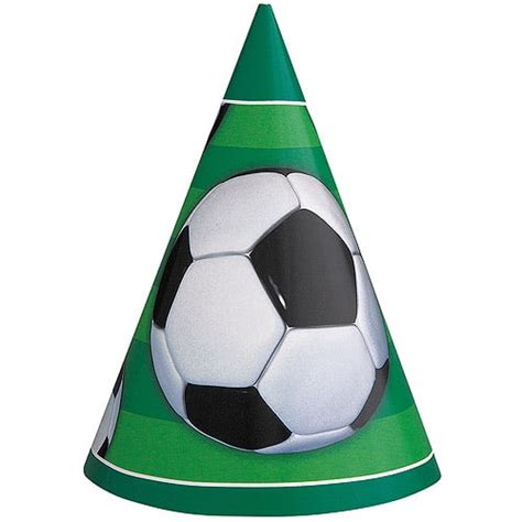 Unique Industries Assorted Colors Soccer Birthday Party Hats, 8 Count - Walmart.com