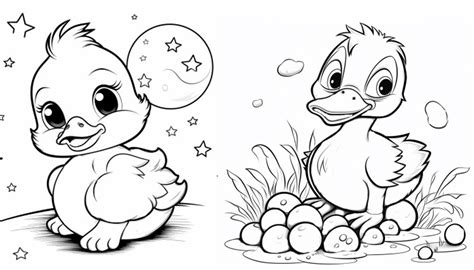 Duck Coloring Book for Toddler Graphic by Grizlyzen · Creative Fabrica