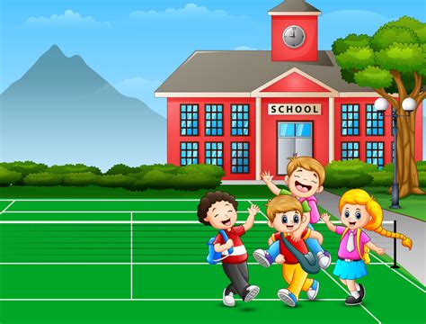 Cartoon the children going home after school 5710729 Vector Art at Vecteezy