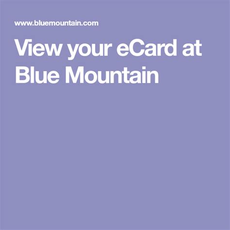 View your eCard at Blue Mountain | Blue mountain, Views, Ecards