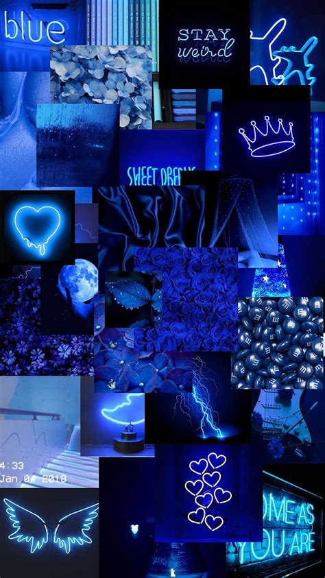 Aesthetic Collage Dark, dark blue collage HD phone wallpaper | Pxfuel