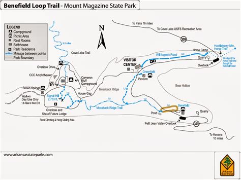 Mount Magazine State Park Arkansas Map