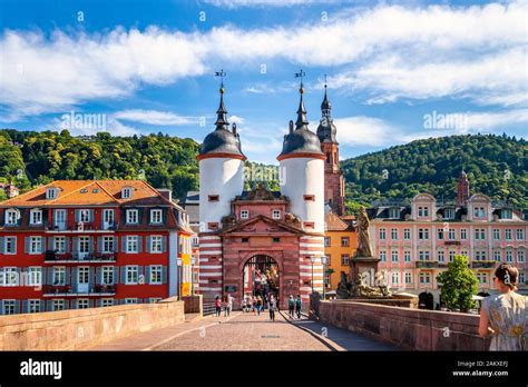 Historical bridge in Heidelberg, Germany Stock Photo - Alamy