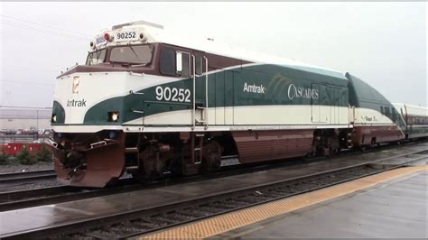 Amtrak Cascades #90252 Leads 501 in Vancouver, WA - YouTube