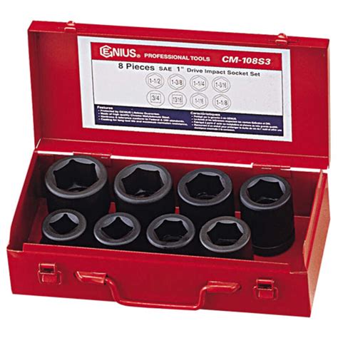 17 Pc 1 Drive Metric Impact Socket Set | Genius Tools | IS-817M