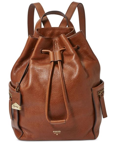 Fossil Vickery Leather Large Backpack in Brown - Lyst