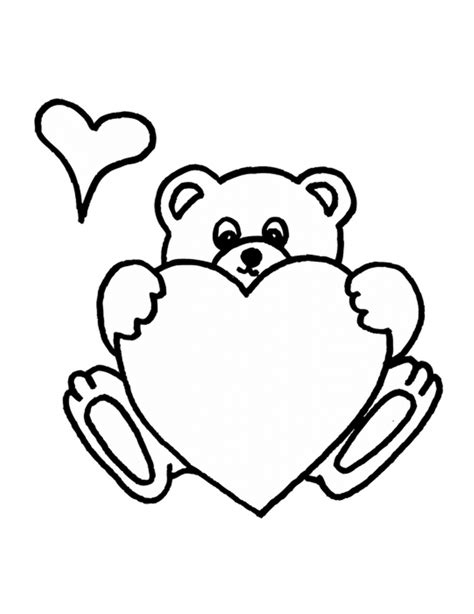 Get This teddy bear with heart coloring pages y1674