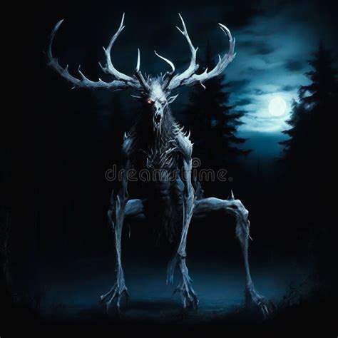 Wendigo, a Mythological Creature of Native American Tradition, Depicted ...