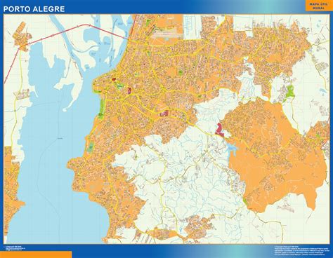 Porto Alegre map | Wall maps of he world