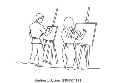 4,164 Paint Brush One Line Drawing Images, Stock Photos, 3D objects, & Vectors | Shutterstock