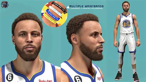 NBA 2K23 Stephen Curry Cyberface (Hairstyles & Wristbands)