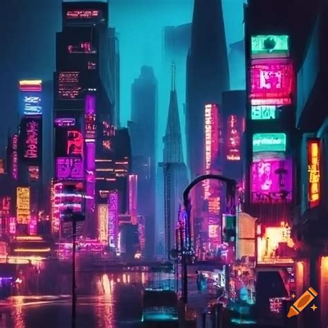 Cyberpunk cityscape of los angeles on Craiyon