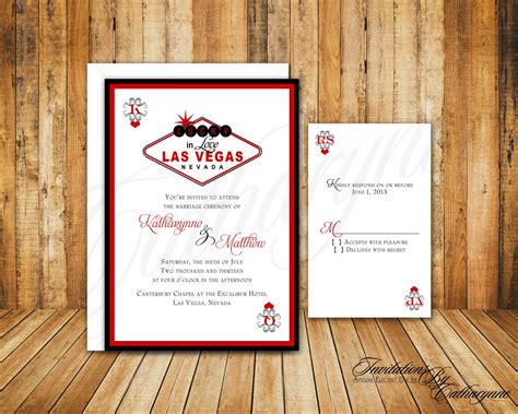 Las Vegas Wedding Invitations in Red and Black by catharynne, $3.00 ...