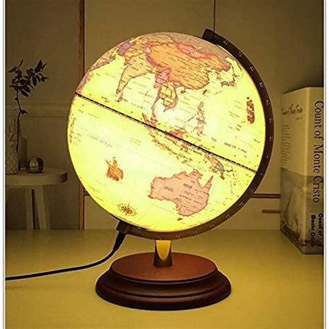 Buy Mini Vintage World Globe Antique Decorative Desktop Globe Rotating Earth Geography Globe ...