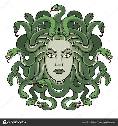 Medusa griechischer Mythos Kreatur Pop Art Vektor - Vektorgrafik ...