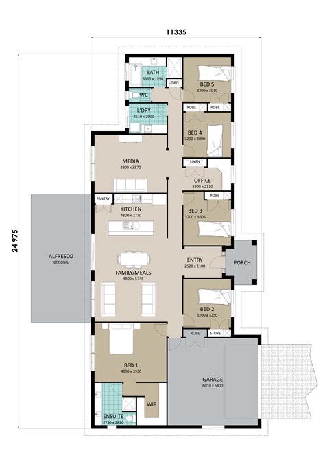 5 Bedroom Home Plans Richard Adams Homes