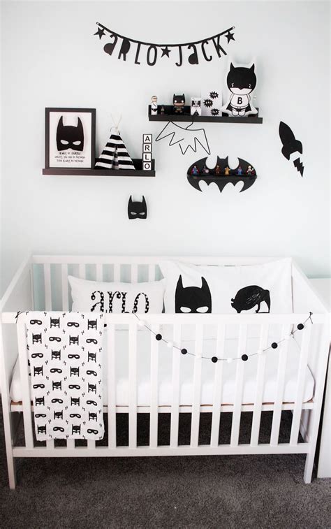 A monochrome batman toddler boys bedroom – Artofit