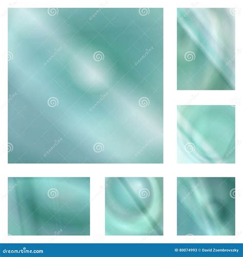 Light Teal Gradient Abstract Background Set Stock Vector - Illustration ...