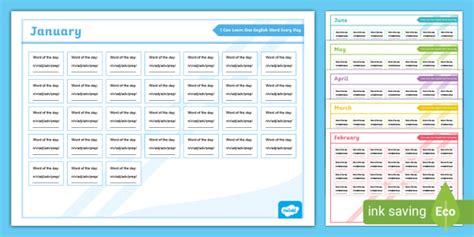 FREE Word Calendar: A Word A Day to Learn English