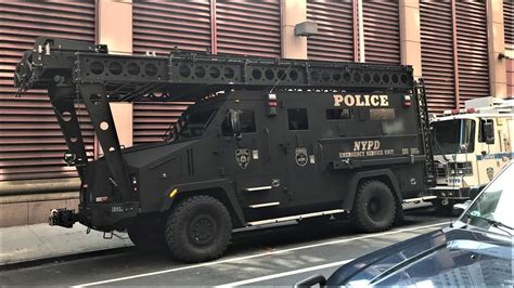 NYPD ESU LENCO BEAR MARS RAMP SYSTEM + RAREST NYPD ARMORED EMERGENCY ...