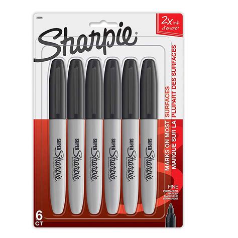 Super Sharpie® Markers, Black 6 Ct | Becker's School Supplies