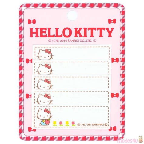 cute Hello Kitty flower name tag iron-on transfer patch 5 pieces - modeS4u