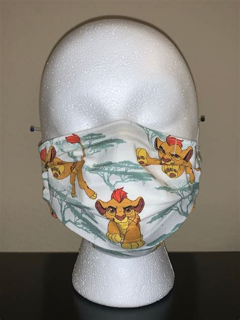 Lion King Face Mask Jungle Face Mask Lions 100% Cotton | Etsy