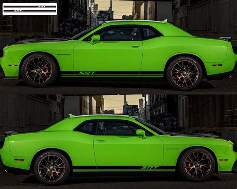 2X DODGE CHALLENGER SRT Side Vinyl Decals graphics sticker 2009-2018