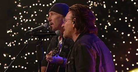 U2’s Bono & The Edge Perform ‘Walk On’ & ‘Christmas (Baby Please Come ...