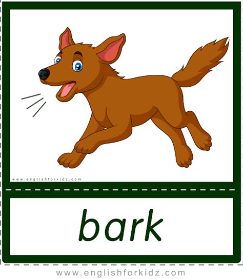 Printable Flashcards: Animal Sounds. Part 1.