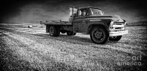 Old Farm Truck Black and White Photograph by Edward Fielding - Pixels