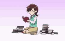 Anime Girl Reading A Book GIFs | Tenor