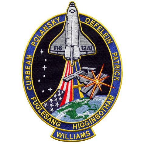 STS-116 Back-Patch | Patches, Space nasa, Space shuttle