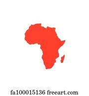 Free art print of Map of Africa, sign silhouette. World Map Globe. Vector isolated color ...