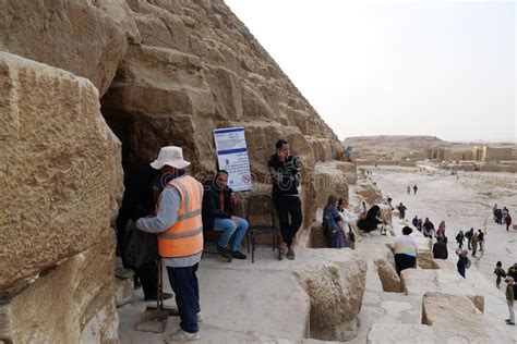 Entrance Inside To Great Pyramid of Giza, Egypt Editorial Stock Image - Image of great ...