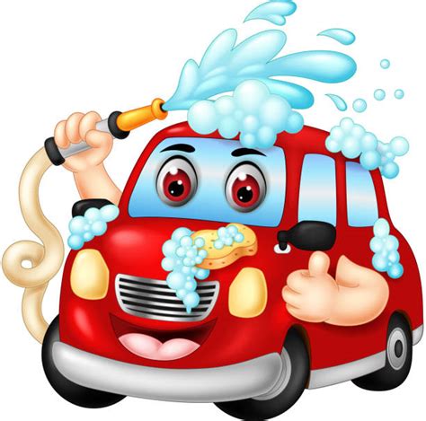 Cartoon Of The Funny Car Wash Illustrations, Royalty-Free Vector ...