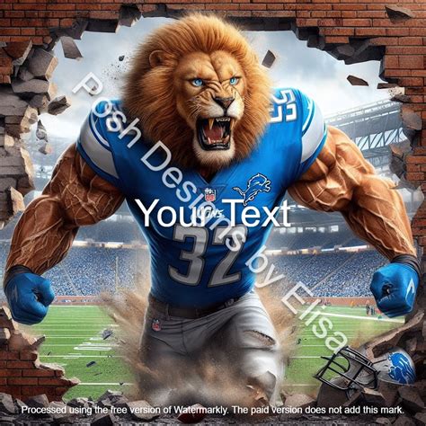 Detroit Lions Football - Etsy