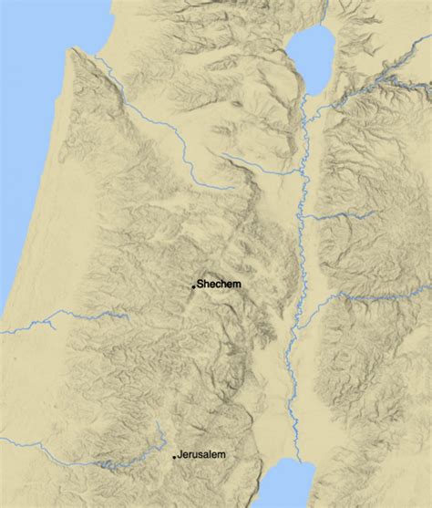 Shechem Israel Map