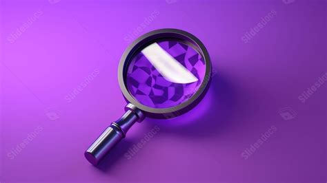 A Magnifier On A Purple Powerpoint Background For Free Download - Slidesdocs
