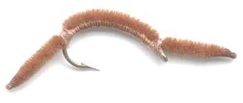 The Brown San Juan Worm Fly for trout fishing