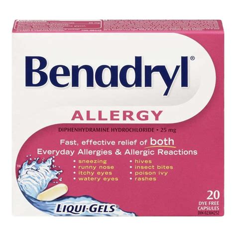 Benadryl Liquid Gels 20 - Young's Pharmacy & Homecare