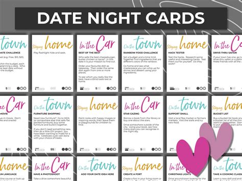 Date Night Cards Date Night Jar Printable Date Night Ideas - Etsy