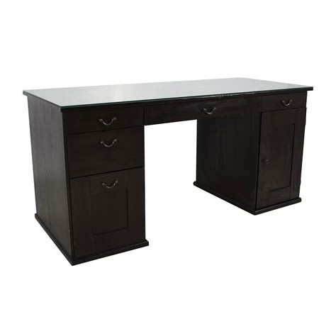 65% OFF - IKEA IKEA Glass Top Office Desk / Tables