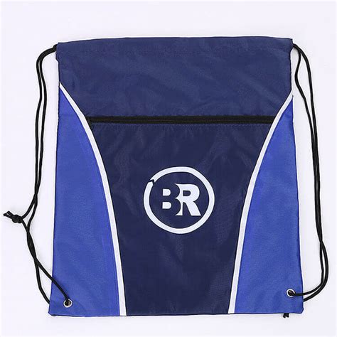 Two-Tone Custom Drawstring Backpack with Zipper | Ebrain Gifts