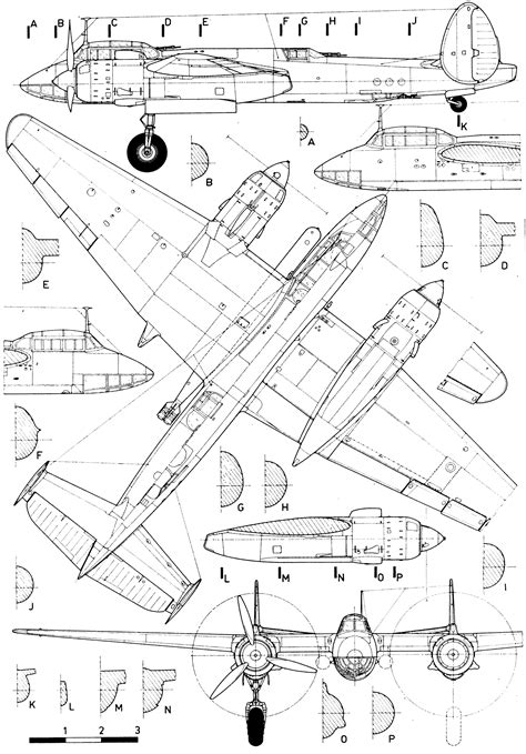 Tupolev Tu-2 Blueprint - Download free blueprint for 3D modeling ...