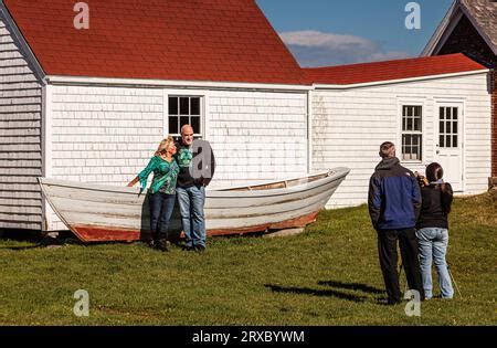 Monhegan Island Lighthouse and Quarters and The Monhegan Museum Monhegan Island, Maine, USA ...