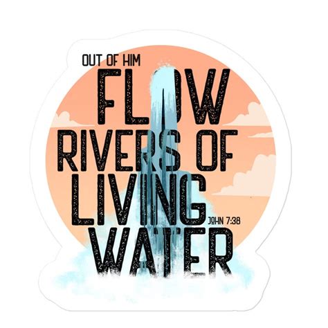 Rivers of Living Water Bible Verse Christan Vinyl Sticker - Etsy