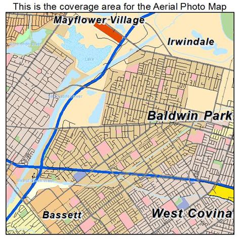 Aerial Photography Map of Baldwin Park, CA California