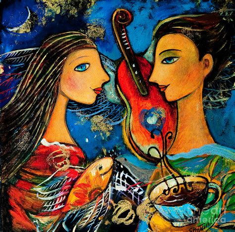 Music Lovers Painting by Shijun Munns