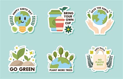 Earth Day Stickers Set 6478850 Vector Art at Vecteezy